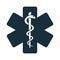 Life star medical snake icon