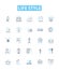 Life style vector line icons set. Lifestyle, Trend, Habits, Well-being, Fashion, Attitude, Exercise illustration outline