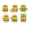 Life vest cartoon character with cute emoticon bring money