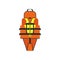 Life vest flat style vector illustration