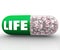 Life Word Capsule Pill Improve Health Wellness Quality Medicine