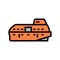 lifeboat boat color icon vector illustration