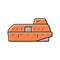 lifeboat boat color icon vector illustration