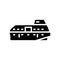 lifeboat boat glyph icon vector illustration