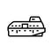 lifeboat boat line icon vector illustration