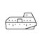 lifeboat boat line icon vector illustration