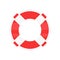 Lifeboat colored line icon. Lifebuoy, help symbol.