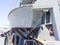 Lifeboat launch boat on large naval ship