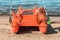 lifeboats on the beach,first emergency.Insurance for the drowning