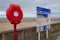 Lifebouy holder and information sign