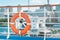 Lifebouy life loop on a Diamond Princess ocean cruise ship for Sea travel safety