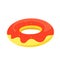 Lifebuoy, bathing circle in the form of a donut, vector, flat design, decor, style, clip art