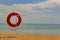 Lifebuoy on the beach.