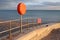 Lifebuoy beach groyne warning