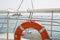 Lifebuoy on a boat\'s deck