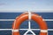 Lifebuoy and cruise railing deck