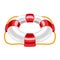 Lifebuoy flat design vector on white