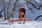 Lifebuoy in front of the lake