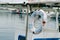 Lifebuoy on Greek fishing vessel