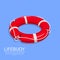 Lifebuoy on the isolated background