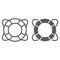 Lifebuoy line and glyph icon, sos and safety ring, life buoy sign vector graphics, a linear icon on a white background