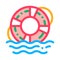 Lifebuoy rescue tool icon vector outline illustration