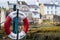 A lifebuoy, ring buoy, lifering, lifesaver, life donut, life preserver or lifebelt is a life saving buoy. Castletown Harbour, Isle