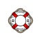 Lifebuoy ring line icon