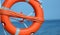 Lifebuoy with rope to rescue swimmers