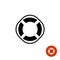 Lifebuoy round simple silhouette icon