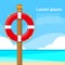 Lifebuoy Sea Beach Water Summer Vacation Holiday