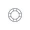 Lifebuoy thin line icon. Linear vector symbol