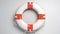 Lifebuoy ultra white background. Generative AI