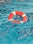 Lifebuoy on water surface