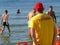 The lifeguard on the beach in Miedzyzdroje