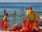 The lifeguard on the beach in Miedzyzdroje