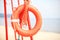 Lifeguard beach rescue equipment orange lifebuoy