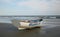 Lifeguard boat on the beach. Atlantic City, NJ