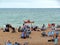 Lifeguard boat at Brighton Beach, England