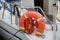 Lifeguard buoy on boat