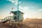 Lifeguard cabin on Santa Monica beach