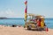 Lifeguard Equipment On A Trailer At The Beach