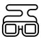 Lifeguard glasses icon outline vector. Beware the sharks