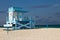 Lifeguard hut on Haulover Park Beach in Florida