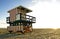 Lifeguard hut on South Beach Miami, at sunrise