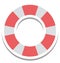 Lifeguard, Lifebuoy Isolated Vector Icon