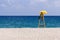 Lifeguard, lonely beach, sunny weather