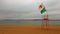 Lifeguard Lookout Point on an Empty Beach in Santander