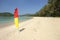 Lifeguard patrol area on beach