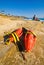 Lifeguard rescue cans (buoys), San Diego beach